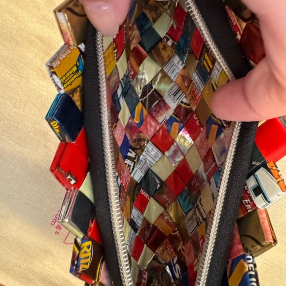 Candy Wrapper Woven Clutch - Picture 3 of 4